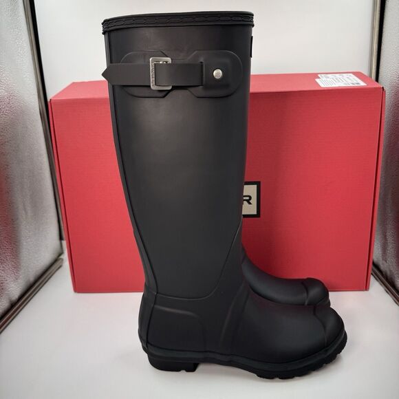 Hunter Original Tour Tall Boot, Black Winter, Rain Boot, Women’s Size 7 New - Picture 2 of 16